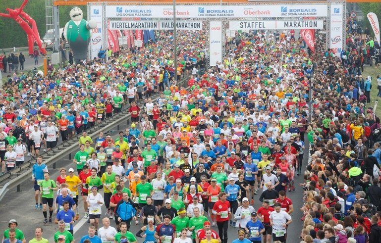 linz marathon massenstart